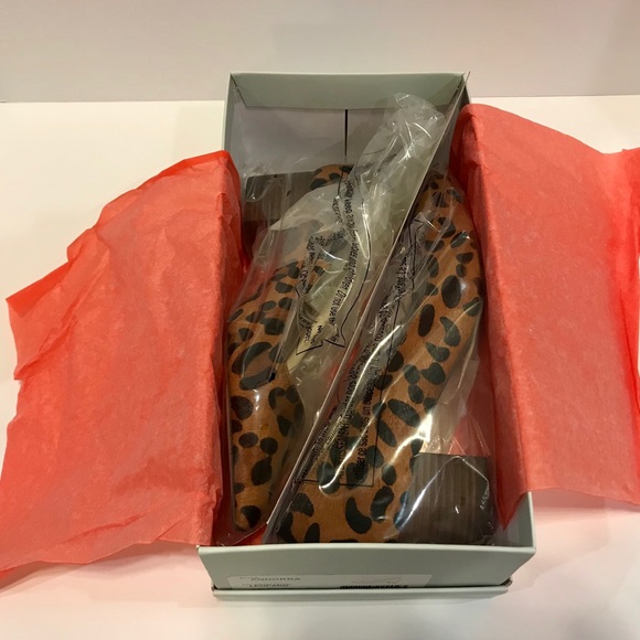 BNIB Sole Society Andorra Leopard Block Heel Pump - Picture 2 of 7